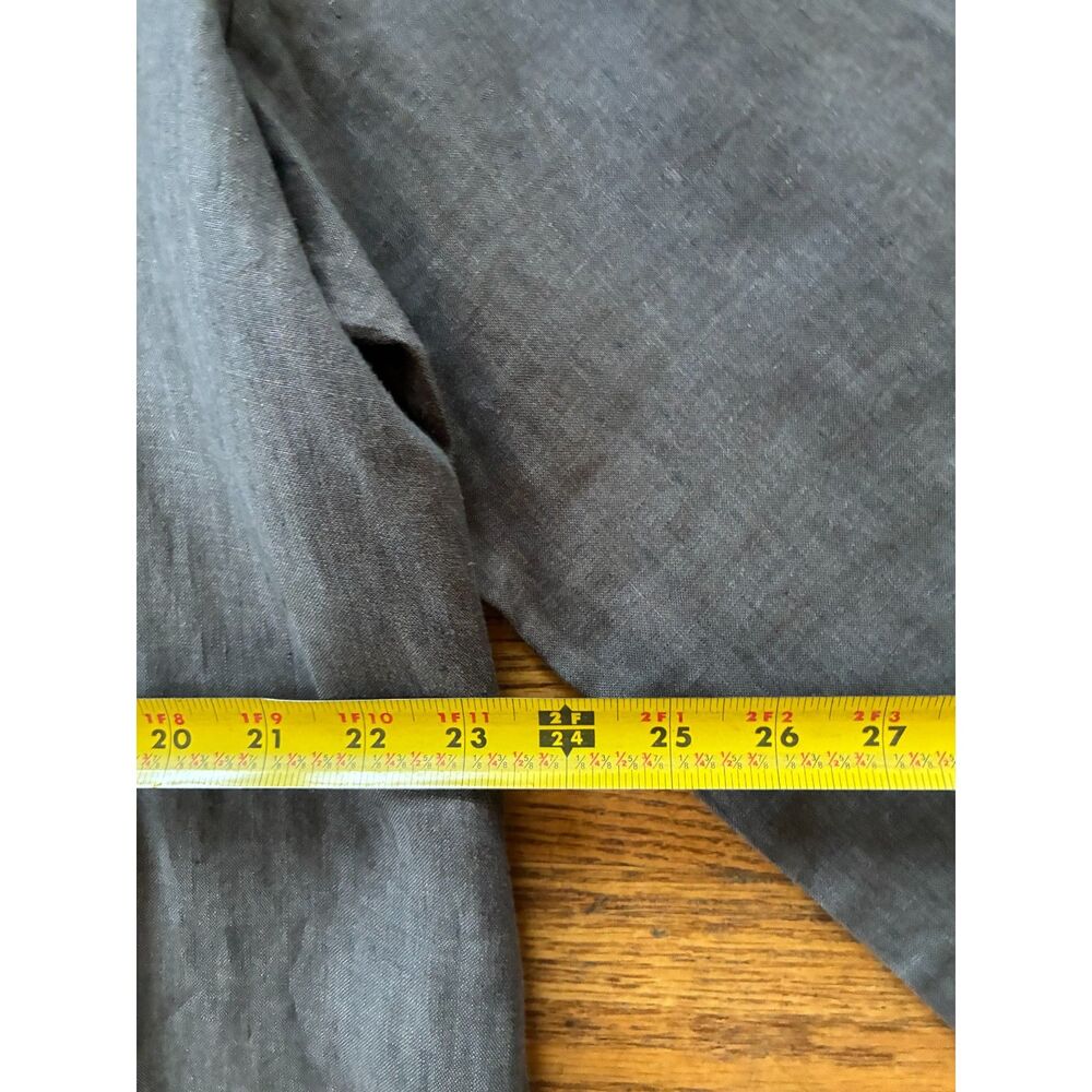 Bryn Walker Gray 100% Linen Long Button Caridgan Jacket Top  Women's One Size - Picture 8 of 10